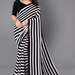 Striped Daily Wear Georgette Saree